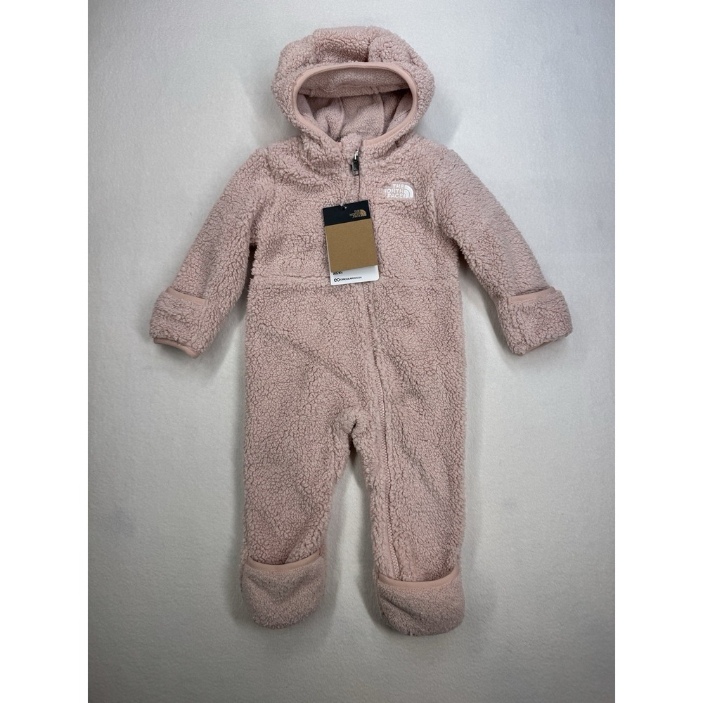 The North Face Infants' Campshire Fleece One-Piece Pink Moss 12-18M NWT